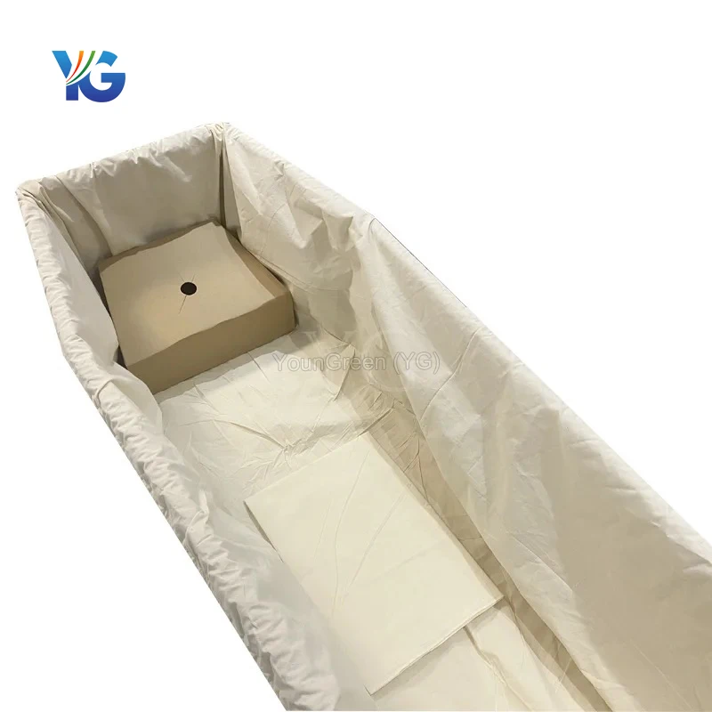 Ecofriendly White Cardboard Coffins Funeral Caskets For Green