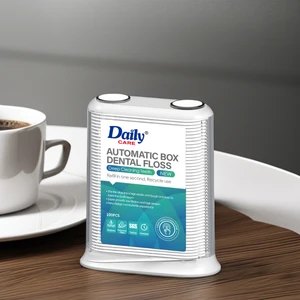 Daily Care Household Floss Pick Dispenser Box Reusable Refill Automatic Dental Flosser Dispenser 100picks
