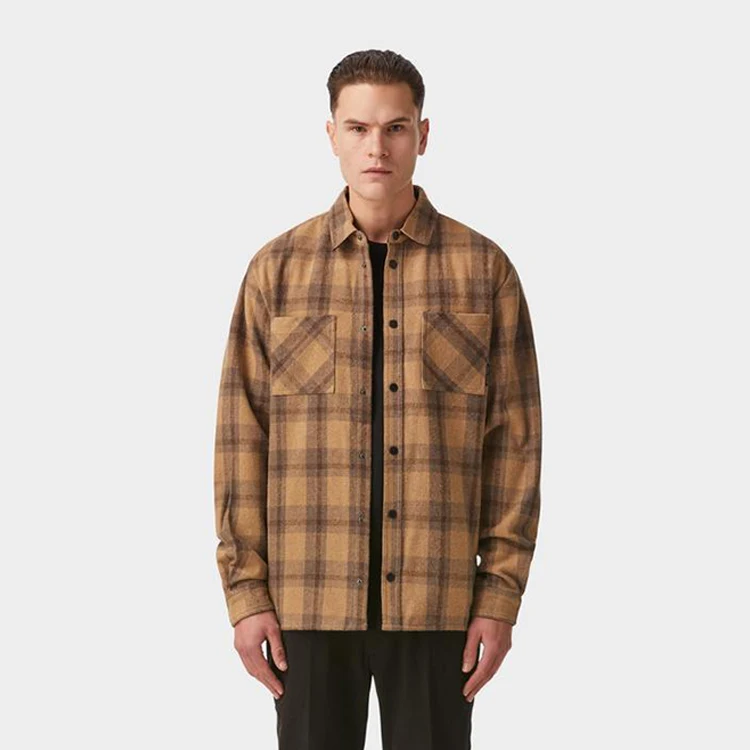 Down Collar Flannel Shirts Custom 