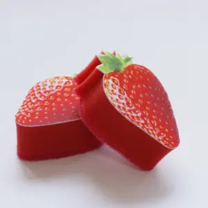 Factory Direct Strawberry  Clean Kitchen sponge  & Scouring Polymer Dishwashing Multi-Color PU Sponge
