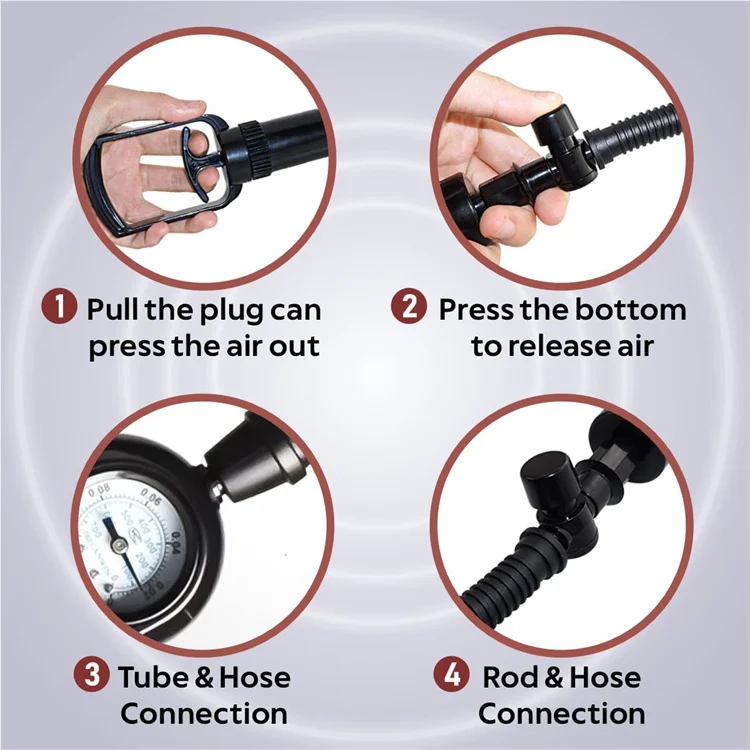 Penis Pump Vacuum Pump Toy for Adult Big Dick Erection Trainer,Manual  Vacuum Penis Pump Air Enlarger Extender Pumps