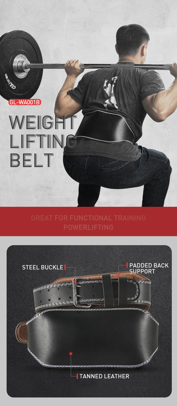 Weight Power Lifting Belt Deadlift Training Weight Belt Lumbar Back