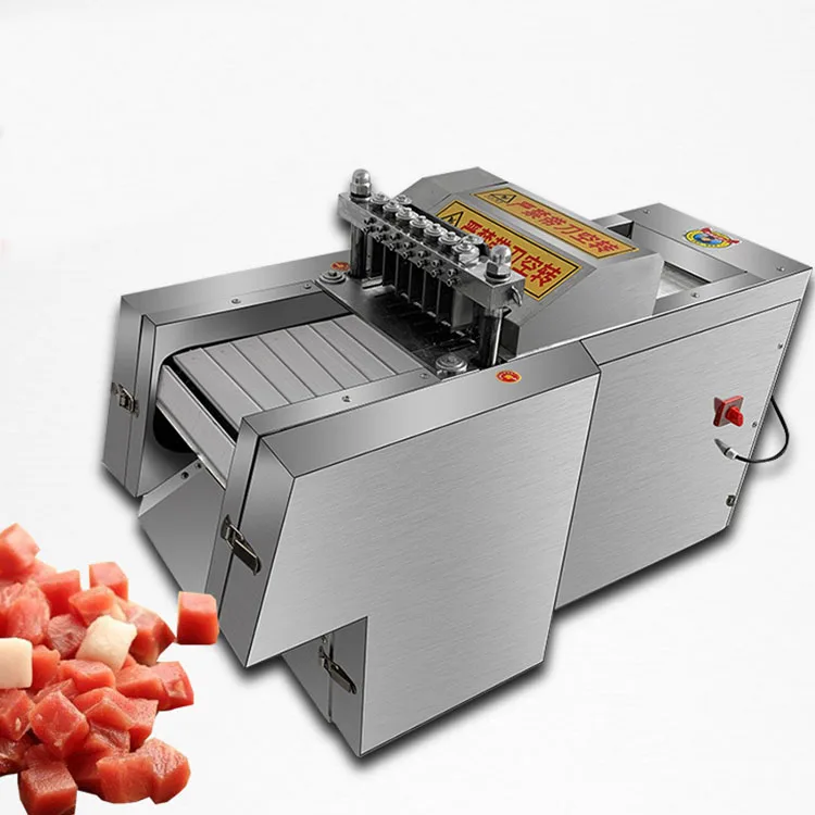 Chicken Cutter Machine Fish Dicing Frozen Meat Dicer Cube Cutting Machine Meat Strips Cut Small Meat Cutting Machine