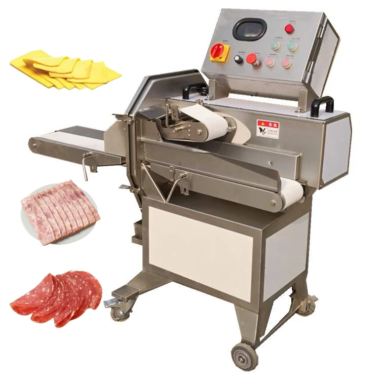 Cheese Slice Machine Deli Salami Slicer Industrial Biltong Slicer Automatic Bacon Meat Slicer Machine