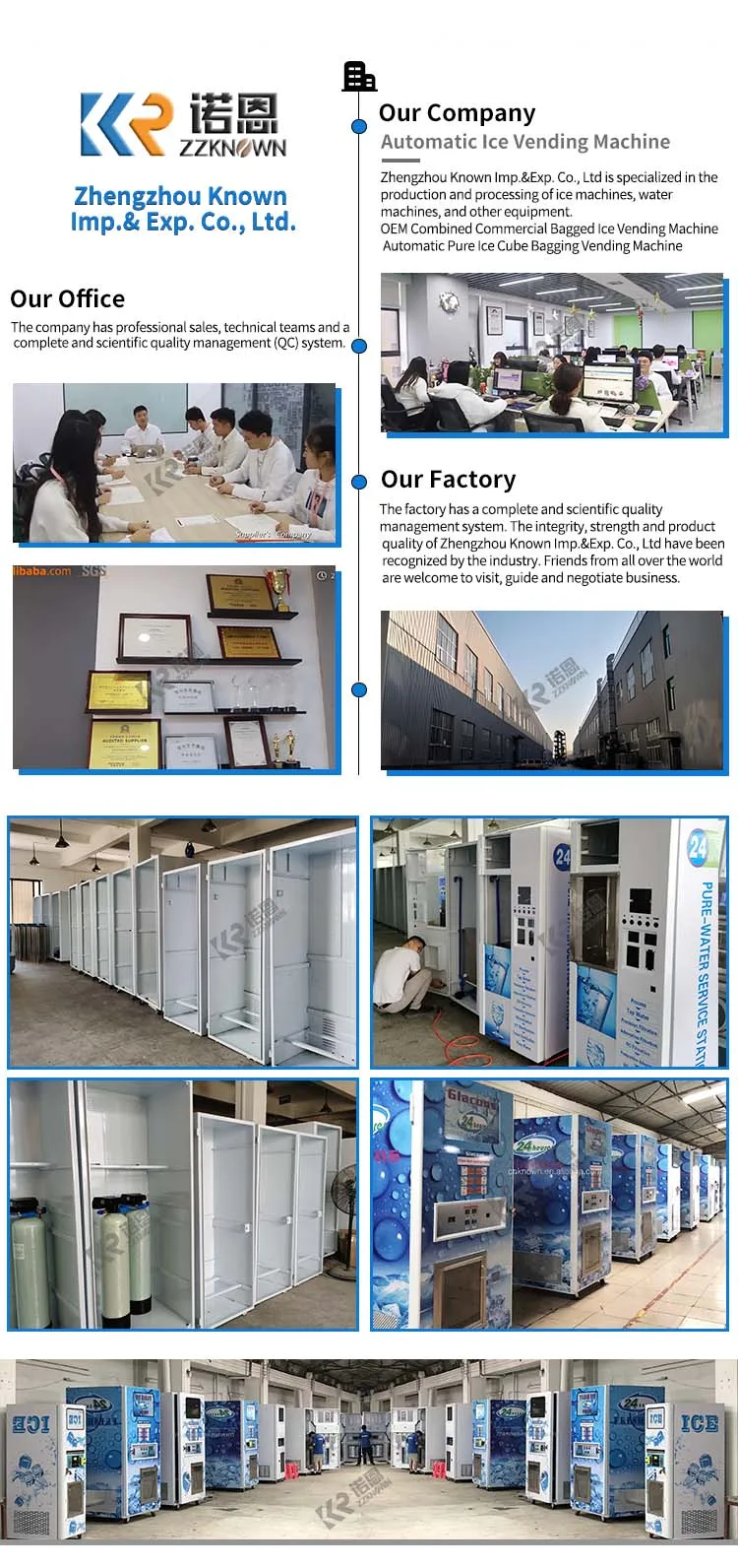 2024 Commercial Outdoor Ice Vending Machine For Sale Coin Ic Card