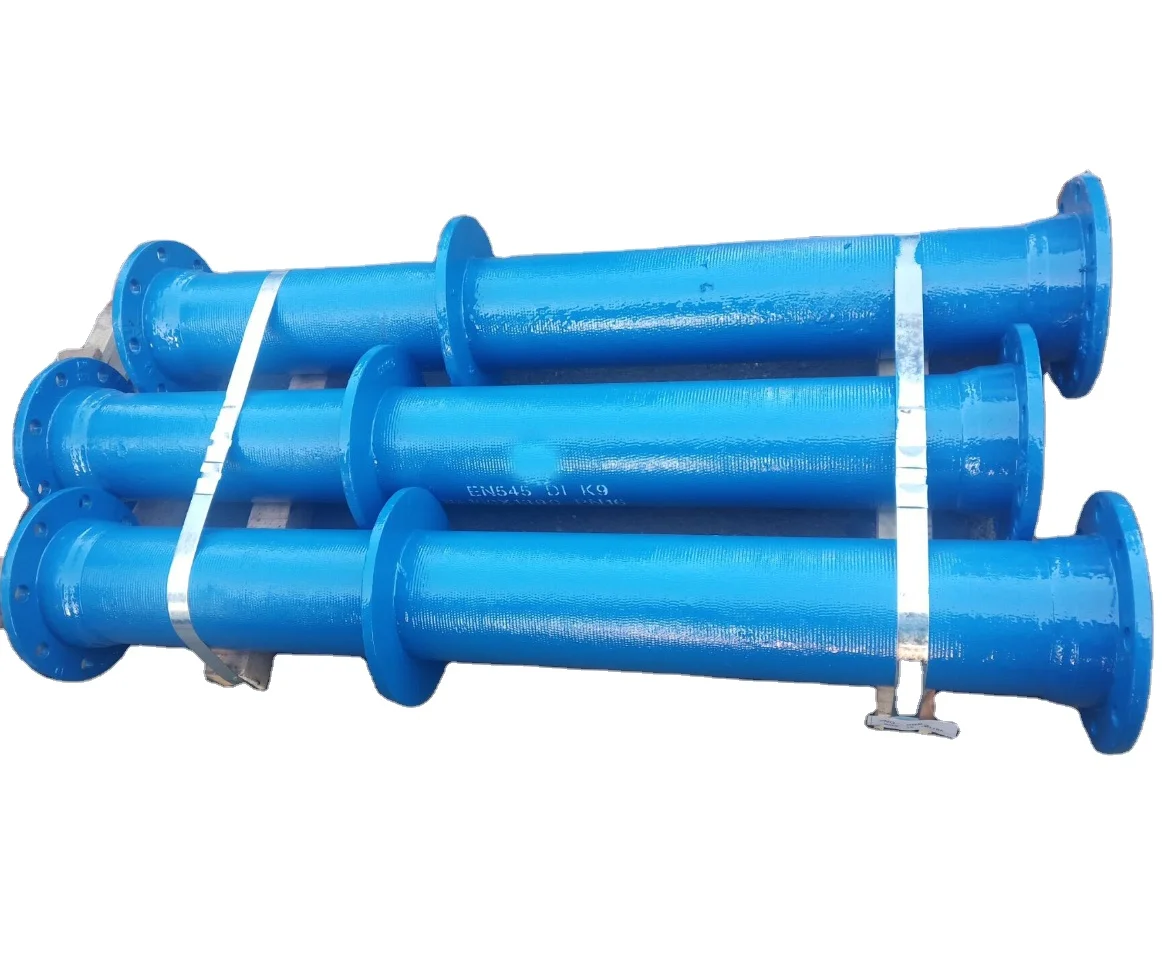 Ductile Cast Iron Double Flange Pipe with Puddle Flange, OEM