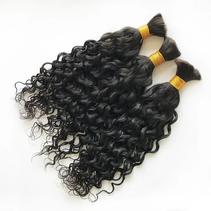 Capelli umani sfusi per intrecciare 100 g non trattati brasiliani Remy Hauman capelli sfusi senza trama colore naturale_voghion.com