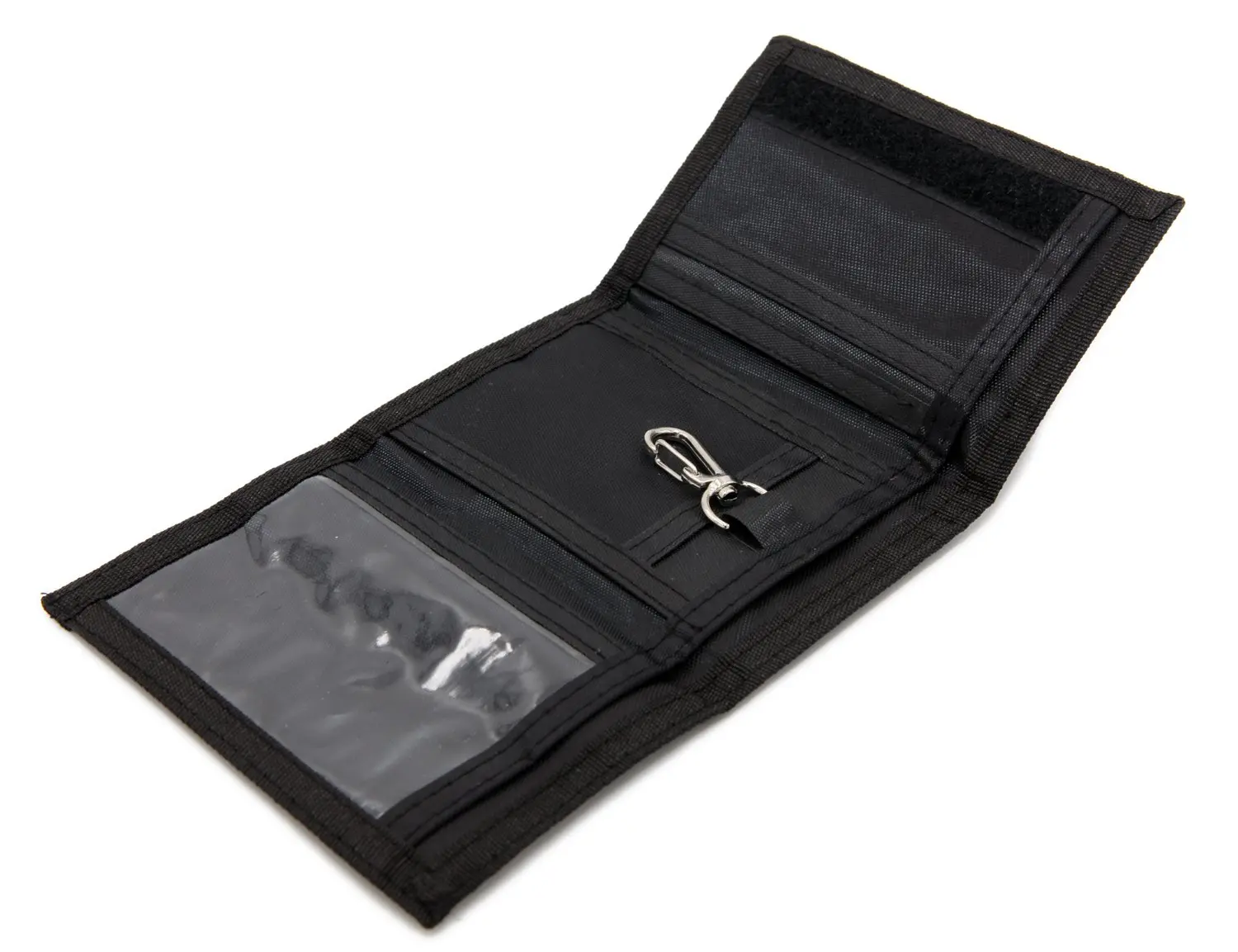 RFID Blocking Mens Sports Nylon Canvas Zipper Trifold Wallet