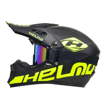 Factory Wholesale New Youth Full Face Off-Road ABS Motorcycle Street Use DOT Approved Protective Helmets Goggles Gloves