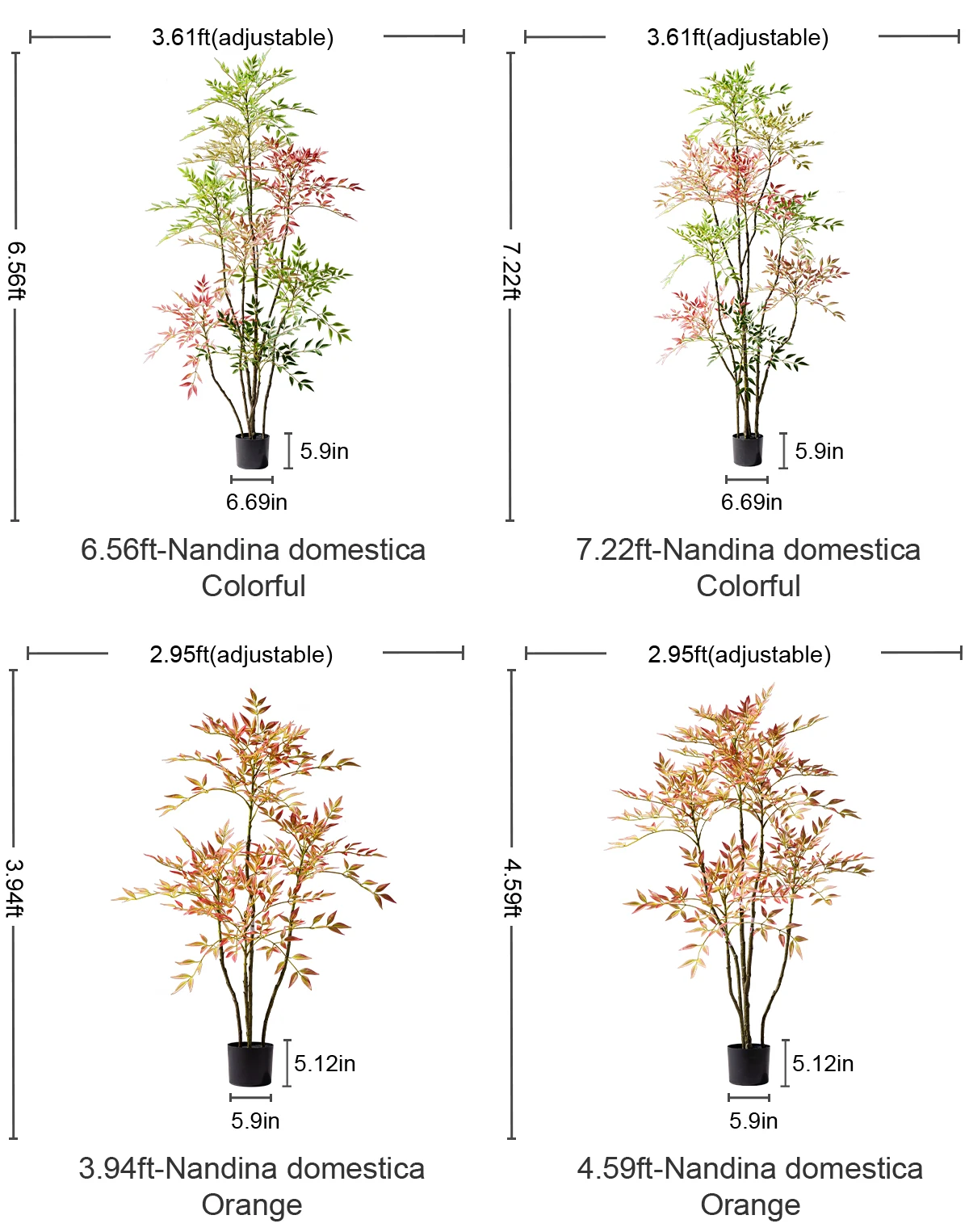 product nantian 6ft indoor large floor bamboo simulation potted faux tree plastic artificial plants for living room decoration birthday-17