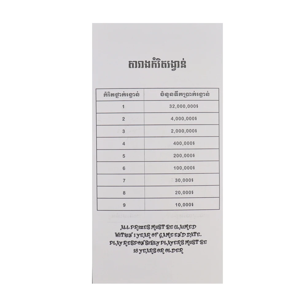 2025 New Design Digital Printing Color Winning Lottery Tickets Manufacturer Scratcher for Sale