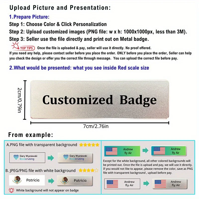 Custom Engraved Metal Gold Name Badges Tag Pins American Flag Aluminum ID Volunteer Paramedic Pins