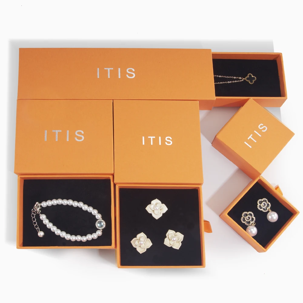Wholesale Custom Jewelry Boxes Set | Drawer-Style Luxury Paper Packaging with Your Logo for Full Collections
