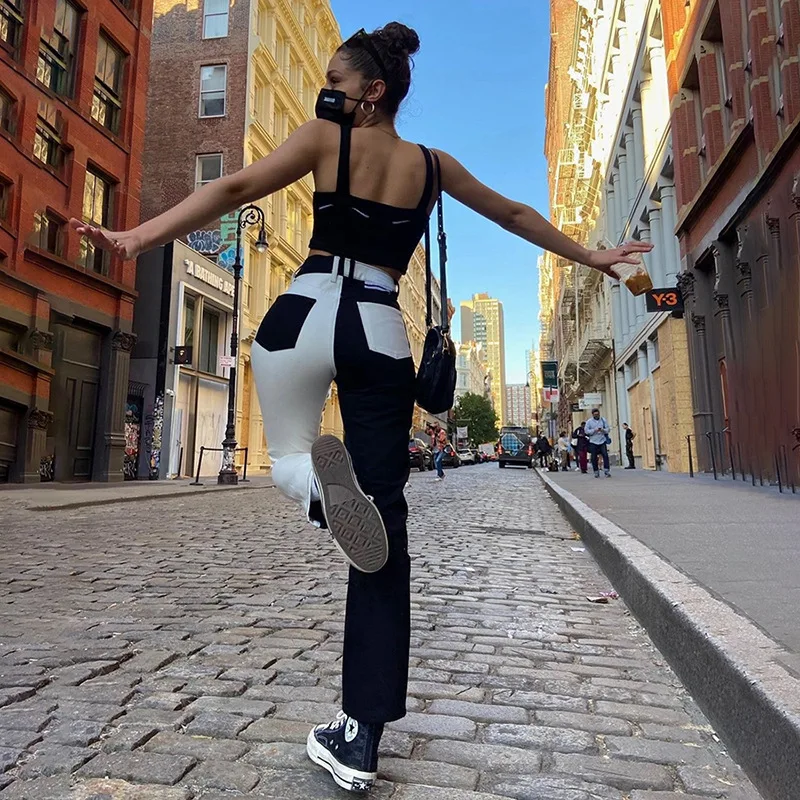Color Matching Loose Pants 2021 Women 