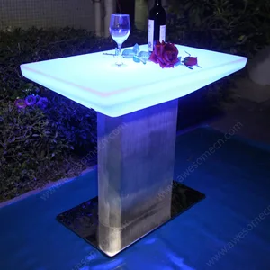 Party Led Coffee Table for Living Room Waterproof Wedding Oblong Illuminated Led Table