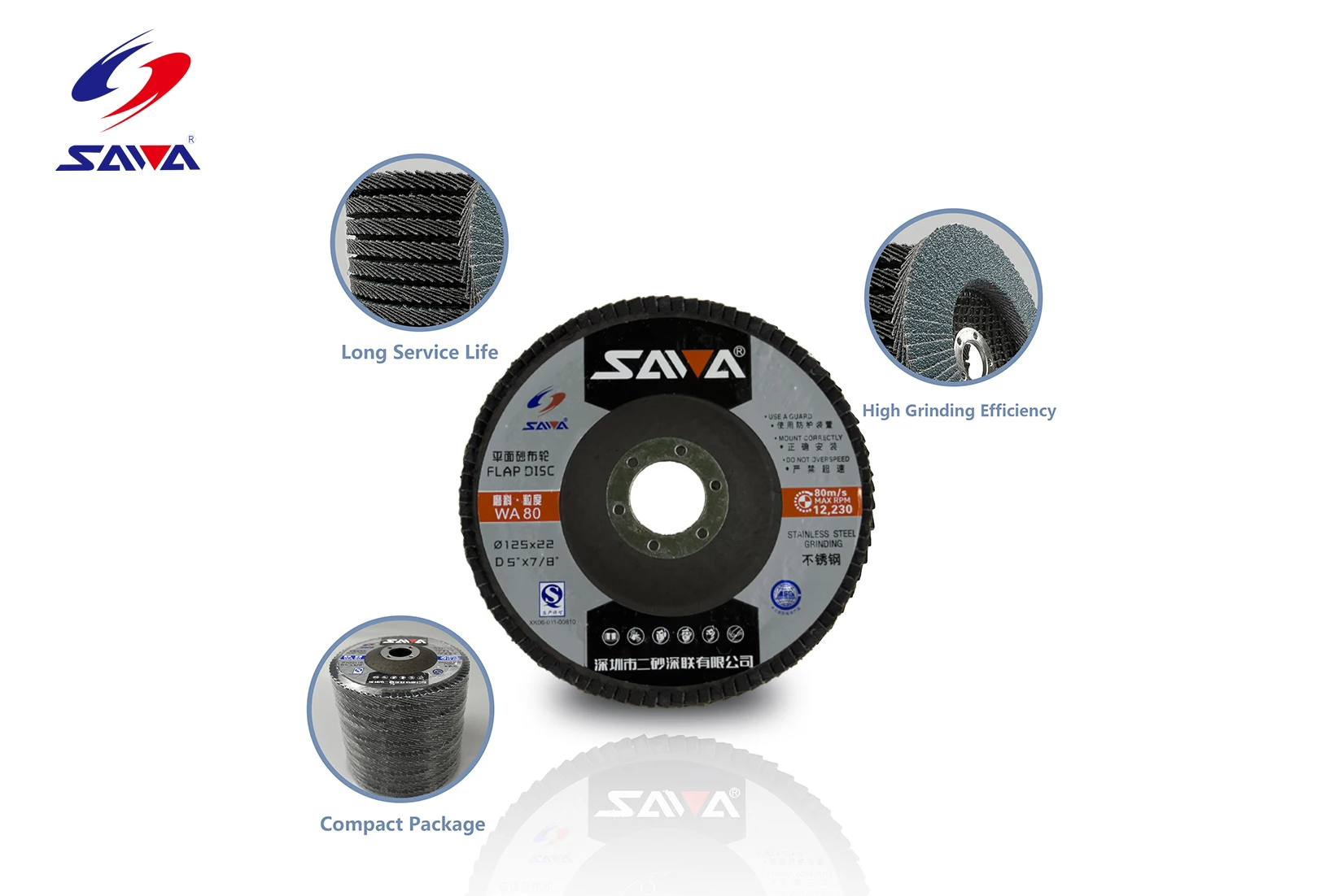 5 Inch Rust Remove Flap Disc Sharp Durable Grinding Tools Flap Wheel