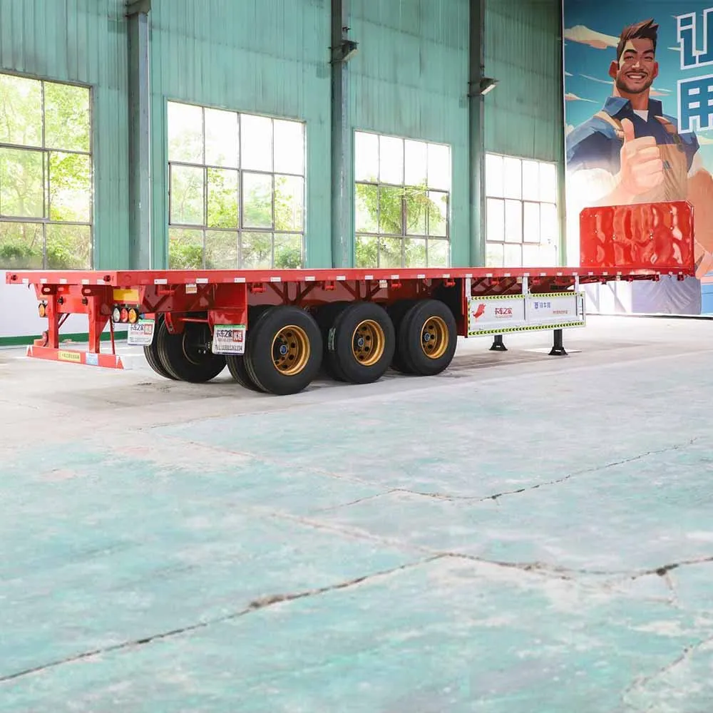 Factory Supply 20FT 40FT Container Transport 3/4Axles Flatbed Semi Trailer For Sale supplier