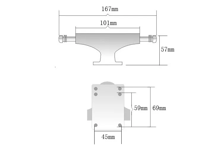 Лидер продаж тяжелая Алюминиевая тележка для скейтборда 5 0 25 высокого