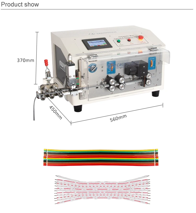 Ew3045 Flat Ribbon Cable Cutting Stripping Machine With Slit Function 212p Flat Cable