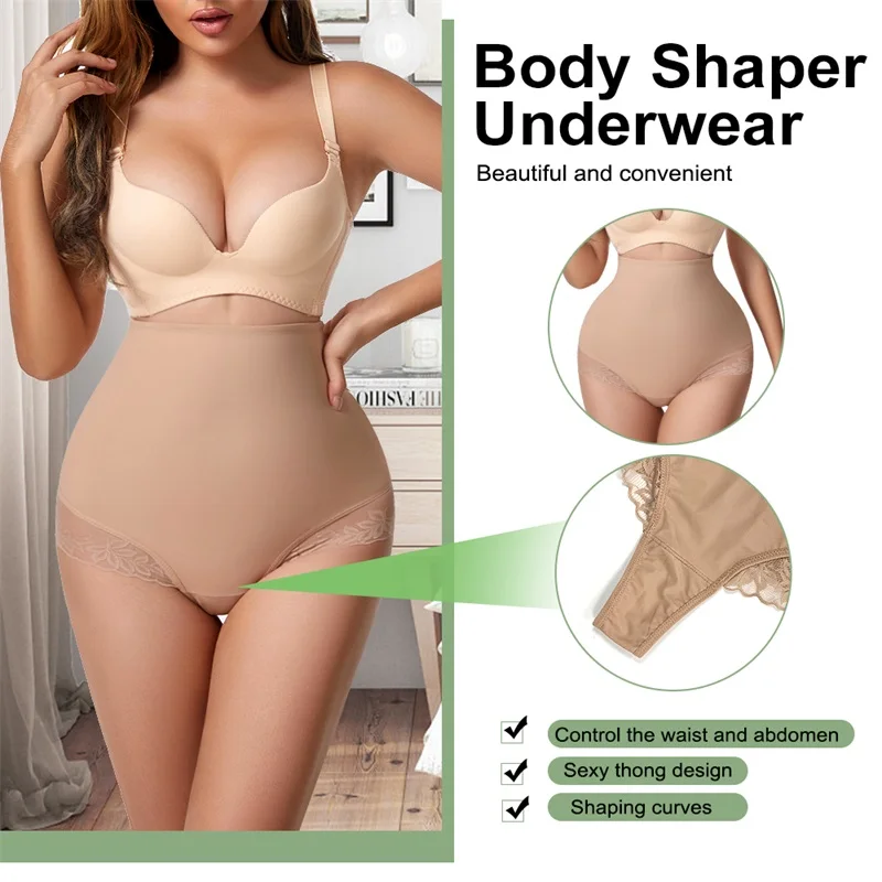 Wholesale Full Body Lace Women Tummy Control Panties Underwear Butt Lift Shaper Thong High Waist Trainer Shapewear for Women factory