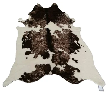 Decorative living room plush faux fur fabric patchwork cowhide artificial carpet mongolian fluffy rug