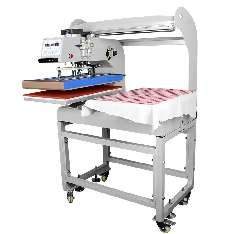 Factory's Newest Style 16X24 Dual Heat Automatic Heat Press Machine Pneumatic Garment Printing Hot Press Machine