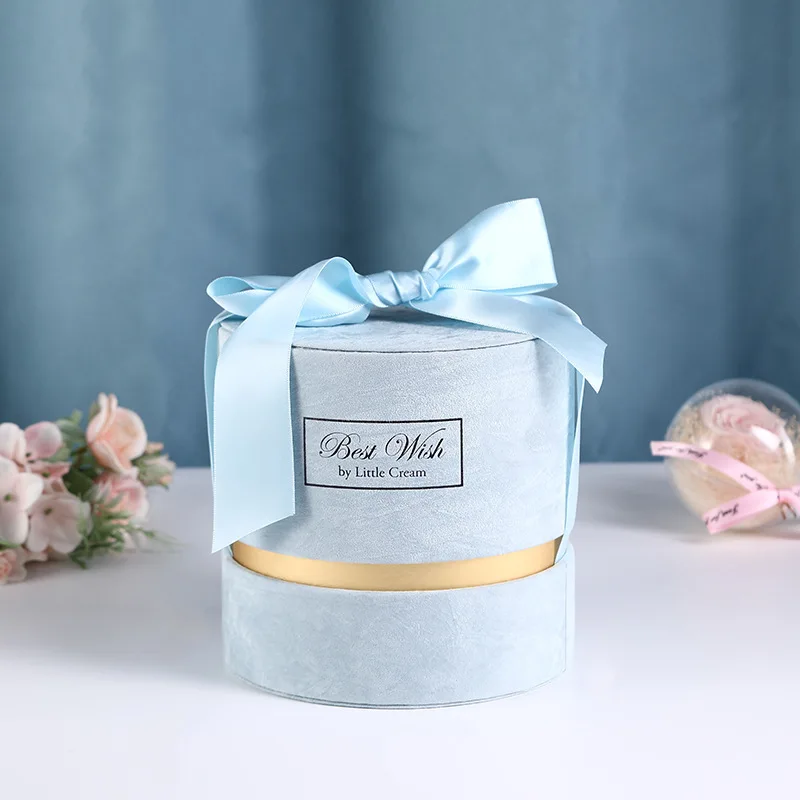 Round 2mm Thick Cardboard Rose Flower Packaging Boxes Foil UV Printing Industrial Use Photo Frame Gift Giving Stock Items Lids