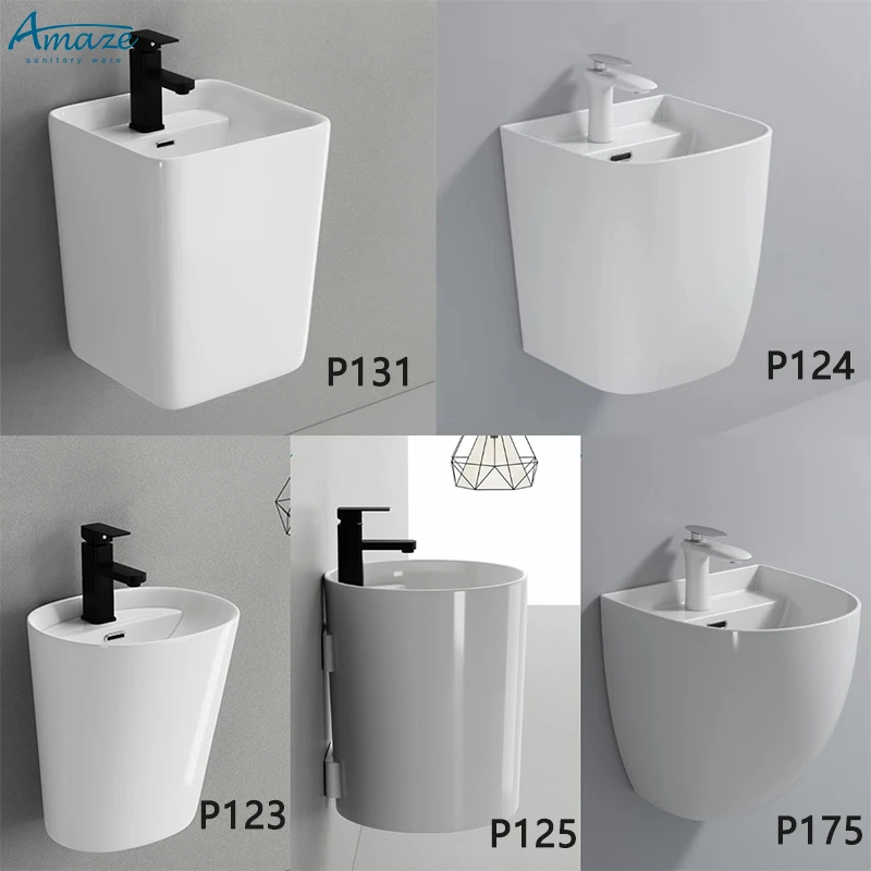 European standard sanitary ware customized hotel wall mounted ceramic sink bathroom wall-hung basin sink supplier