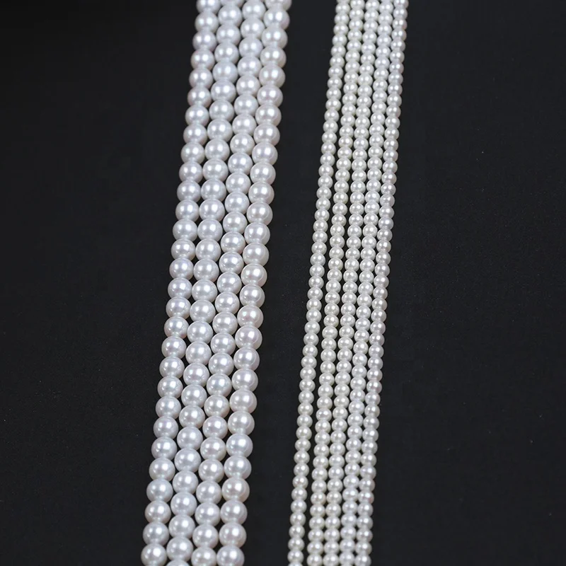 Top Quality White Akoya Round Freshwater Pearls for Jewelry