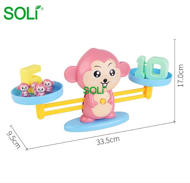 Wholesale Kids Fun Educational Game Math Scale Number Addition and  Subtraction Counting Stem Balance Monkey Balance Toy
