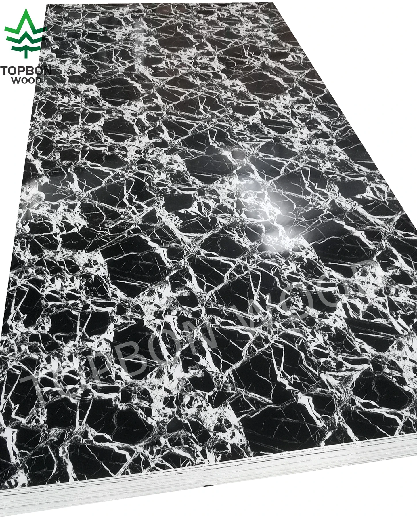4X8 UV PVC Sheet Marble Alternative PVC Sheet PVC Black Marble Wall ...