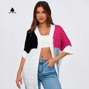 Knitwear Manufacturer Women's Knitted Cross-border Cardigan Oversized V-neck Winter Long Sleeved Knitted Top Women's Sweater