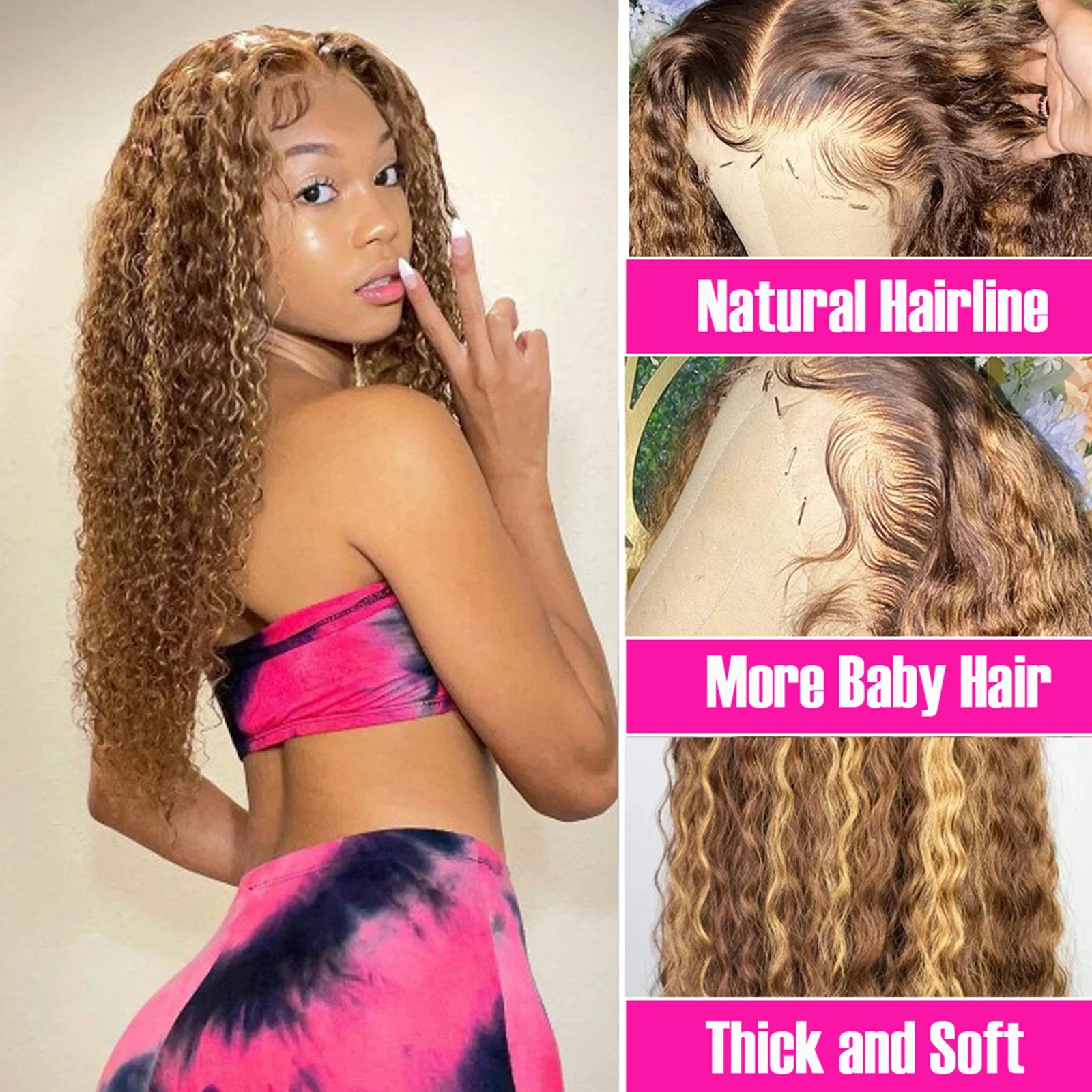 Parrucca frontale in pizzo 13x6 con onde d'acqua, con messa in evidenza frontale colorata, capelli umani, parrucche economiche brasiliane da 30 pollici, per donne_voghion.com