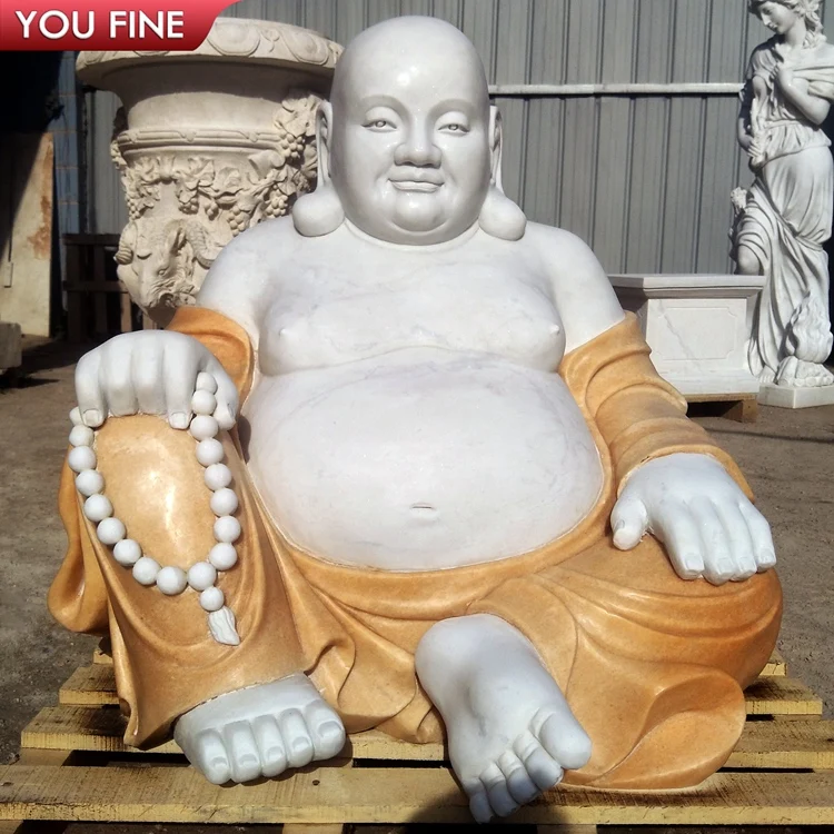 手彫りの屋外庭園用等身大天然石彫刻 大理石弥勒仏像| Alibaba.com