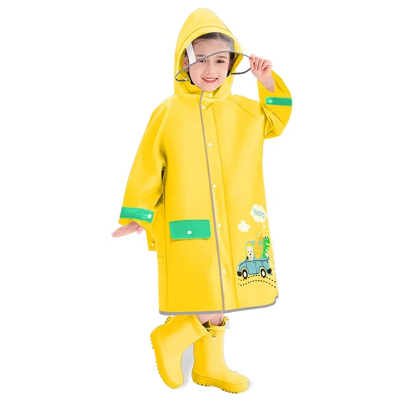 Rain coat pink green eva cute teenage shop waterproof children child girls raincoat for kids