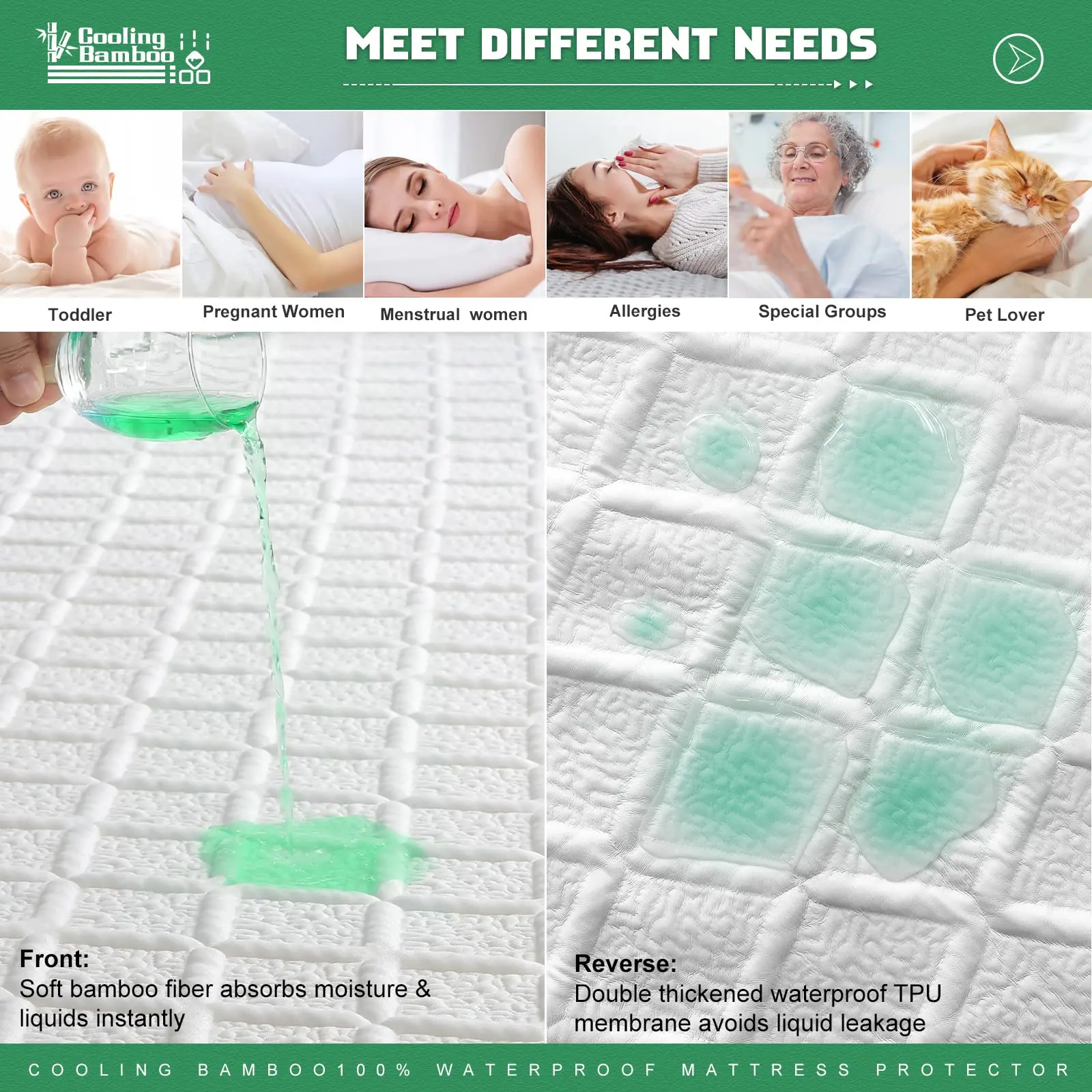 Washable removable cover mattress protector