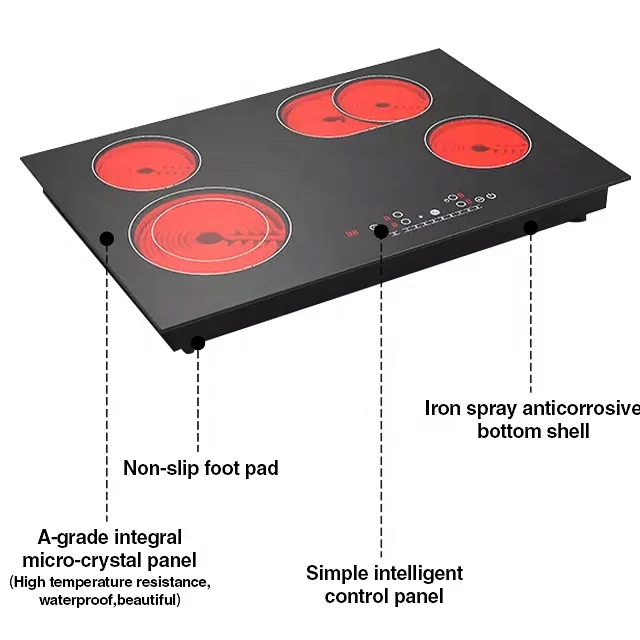 GTKZW Electric Cooktop 2000W Single Burner Electric Hot Plate 220V Touch  Screen