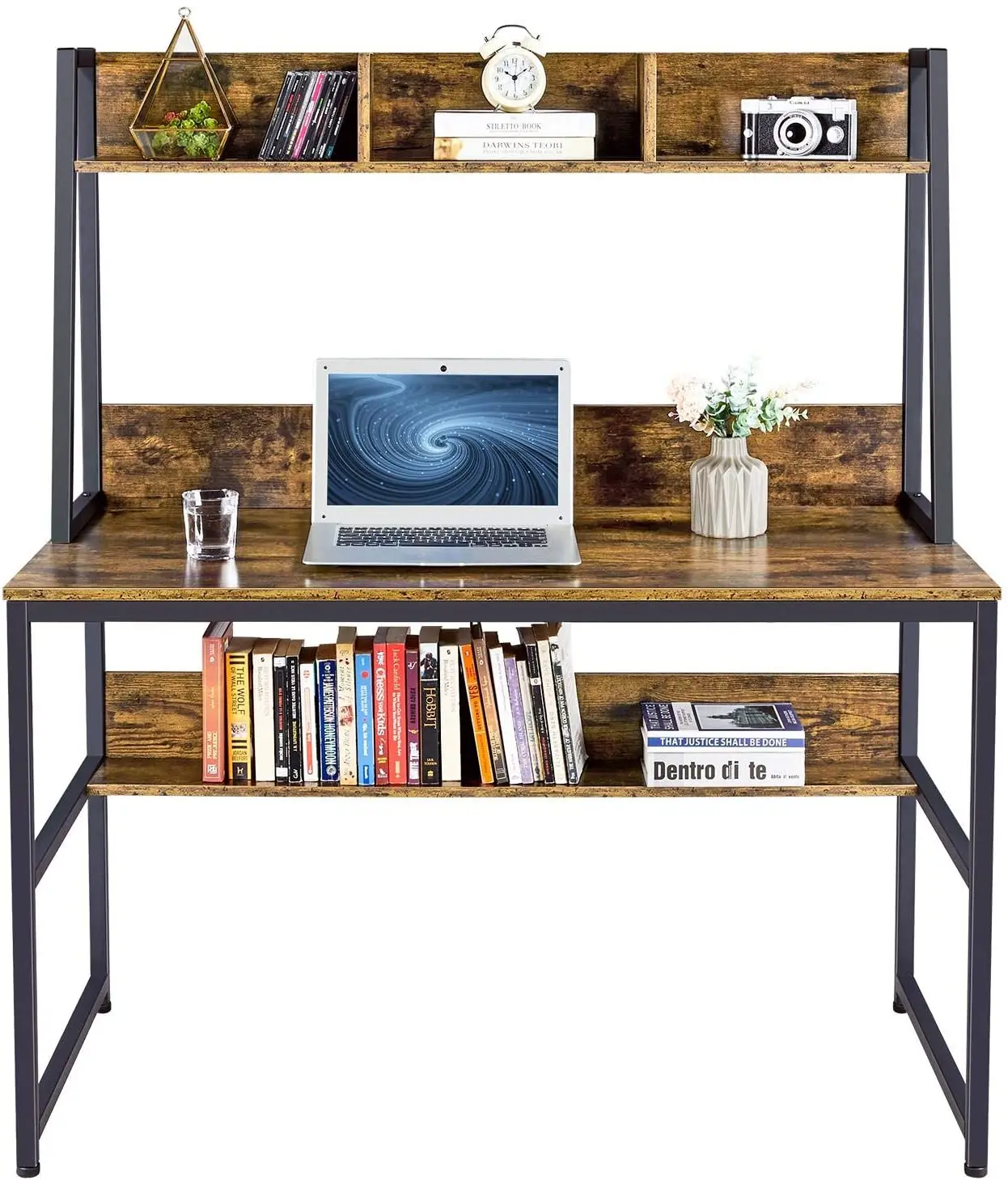 Scrivania Del Computer Con Scaffale E Hutch,Home Office Risparmio Di Spazio Scaffale  Scrivania,Moderna Scrivania Con Scaffale - Buy Tavolo Del  Computer,Struttura In Metallo Home Office,Moderna Semplice Scrivania In  Legno Product on Alibaba.com