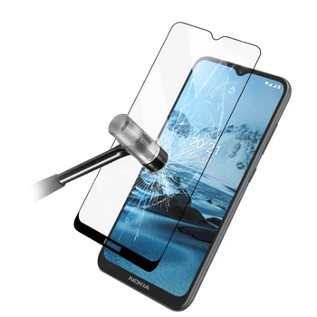 0.3mm Protective Film Silk Print 3D Round Angle Tempered Glass Screen Protector for nokia C20 Plus
