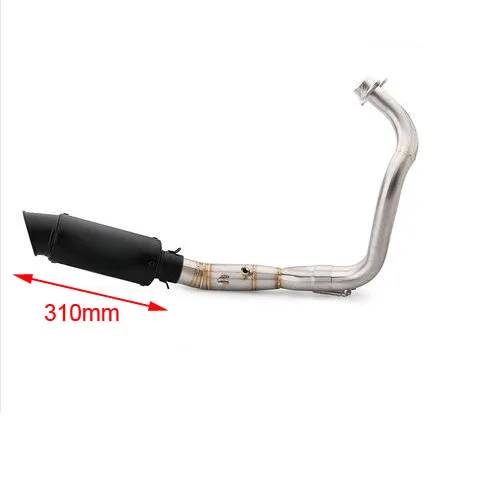 Cuque Motorcycle Full Exhaust System Vent Front Pipe Modification Full Exhaust System Vent Front Pipe Stainless Steel Exhaust Front Pipe Kit Link Connect for Yamaha MT-07/FZ-07 2014-2017 Circle 
