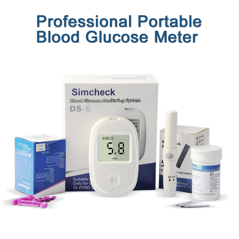 Small Blood Sample Digital Glucose Meter Blood Pressure Smart Glucose ...