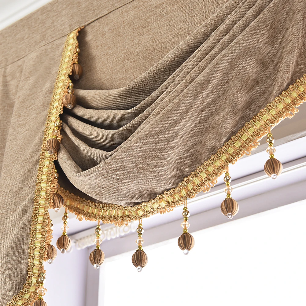 tende di lusso con valance stile europeo in rilievo cascata valance per  tende camera da letto con valance