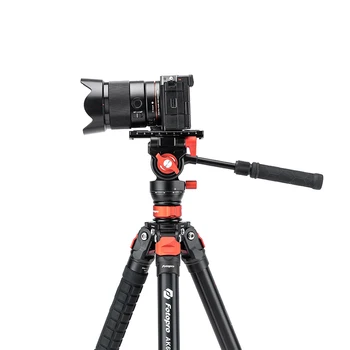 Smooth Damping Tripod Stand for Camera Quick Leveling Base Camera Tripod Vertical Shot Fluid Head Portable Tripod detail image