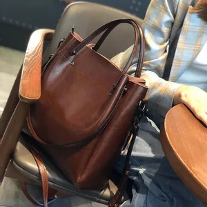 A-108 Women's High-End Genuine Cowhide Leather Crossbody Bag Large Capacity Light Luxury Fashionable Shoulder Bag Portable for