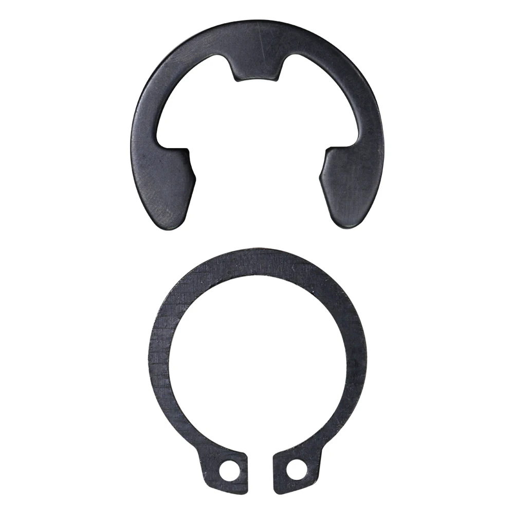 C/E Type External Tooth Retaining Ring Shaft Iron Black Open Circlip Bearing E-Shaped Buckle Zinc Finish M15M12M19M20/17/2025