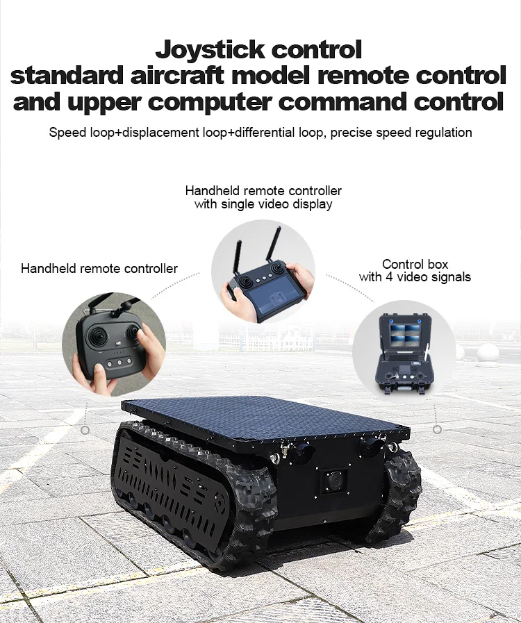 600kg Carrying Robot  Remote Controlled Crawler Robot to Move Heavy Equipment  Tins-12E