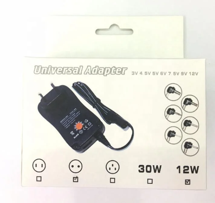 AlwaysH 12W Universal Power Supply Adapter 3V 4.5V 5V 6V 7.5V 9V