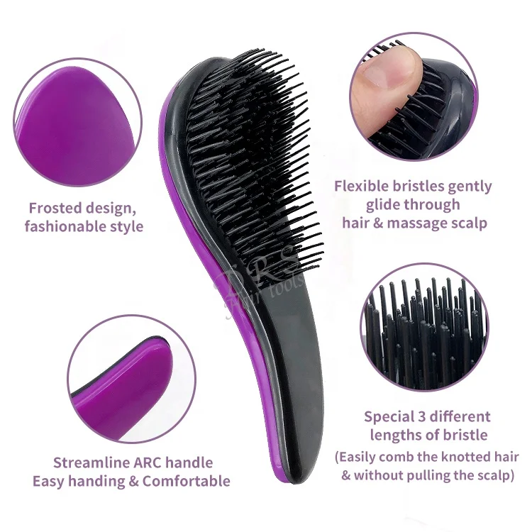 Drs Tangle Comb Detangling Brush Tt Mini Abs Eva Professional Custom ...