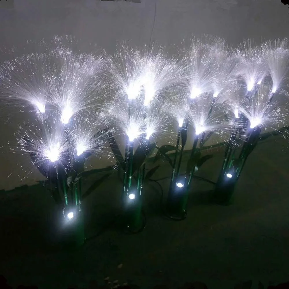 Уличная RGB оптоволоконная светодиодная садовая лампа высотой 80 см для праздника, вечеринки, ночного украшения газона, ландшафта
