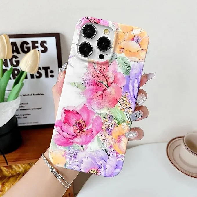 Laudtec Garden Floral Women Secret Flower Prints Case for iPhone 15 pro max Slim Fashion Designs Protective Case